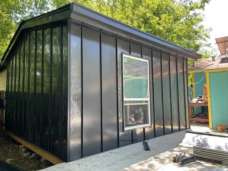 Black standing seam metal wall panels for Metal Roof Installation in Sans Souci